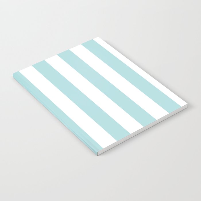 Vertical Stripes in Light Robins Egg Blue and White Notebook Gallery Image 2