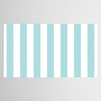 Vertical Stripes in Light Robins Egg Blue and White Tablecloth Gallery Image 2