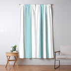 Vertical Stripes in Light Robins Egg Blue and White Window Curtain Gallery Image 5