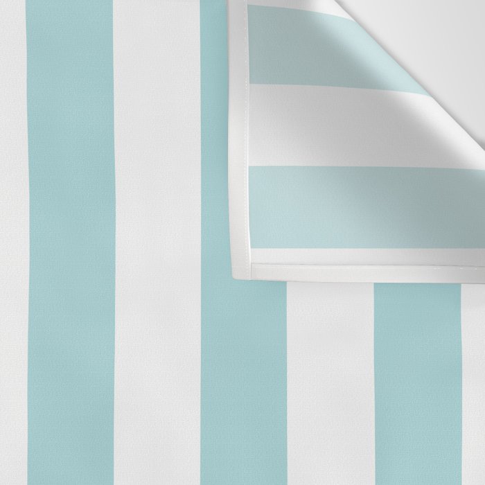 Vertical Stripes in Light Robins Egg Blue and White Wall Tapestry Gallery Image 3