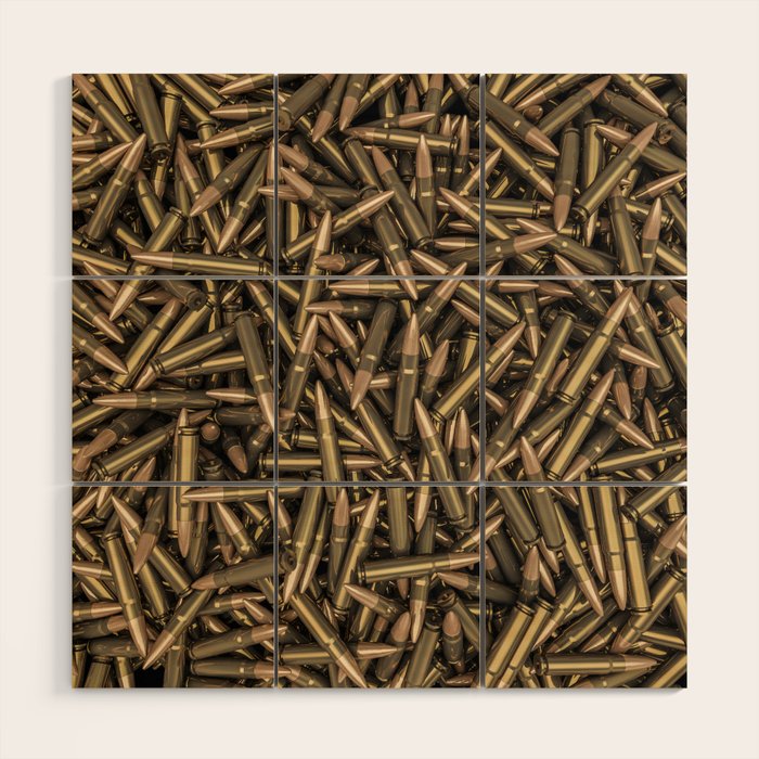 Rifle bullets Wood Wall Art Gallery Image 1