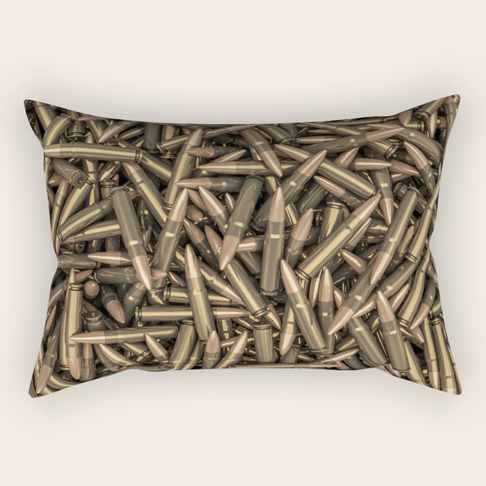 Rifle bullets Rectangular Pillow Gallery Image 1
