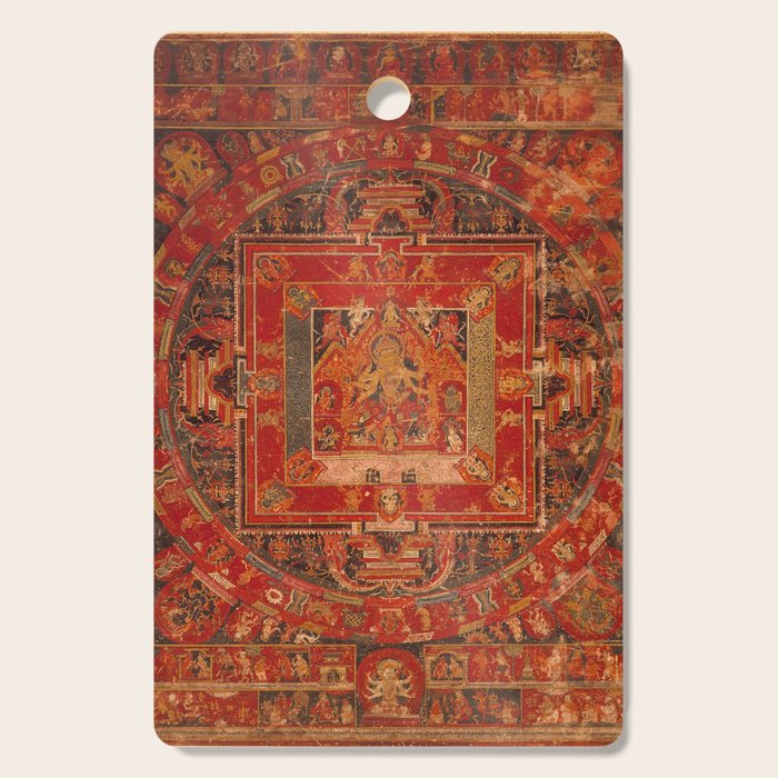 Buddhist Mandala of Vasudhara Nepal 1495 Cutting Board Gallery Image 1