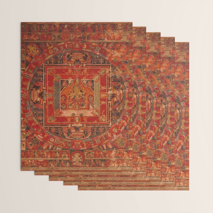 Buddhist Mandala of Vasudhara Nepal 1495 Wrapping Paper Gallery Image 3