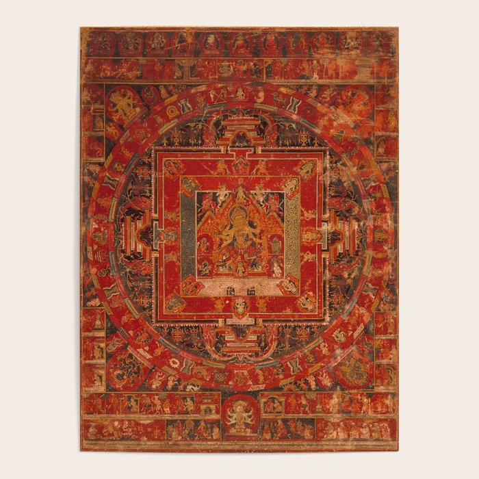 Buddhist Mandala of Vasudhara Nepal 1495 Poster Gallery Image 4