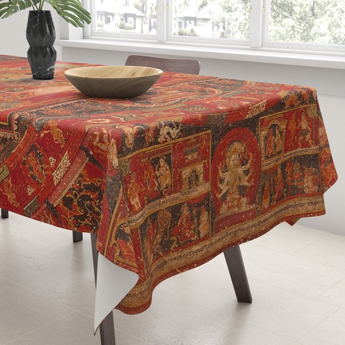 Buddhist Mandala of Vasudhara Nepal 1495 Tablecloth Gallery Image 3