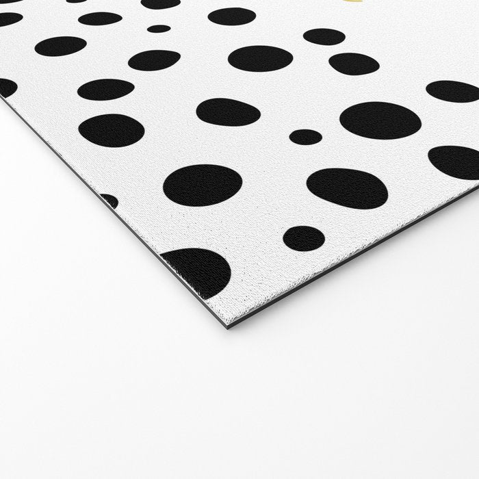Get Naked Sign, Funny Bathroom Art, Black, White and Gold Welcome Mat Gallery Image 2