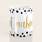 Get Naked Sign, Funny Bathroom Art, Black, White and Gold Coffee Mug Gallery Image 4