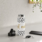 Get Naked Sign, Funny Bathroom Art, Black, White and Gold Water Bottle Gallery Image 4