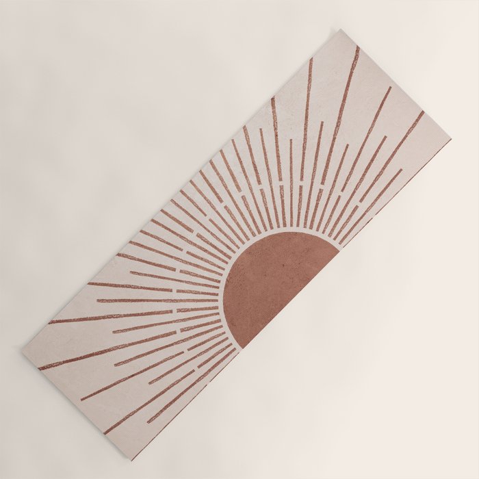 Boho Sun no. 5 Terracotta Yoga Mat Gallery Image 1