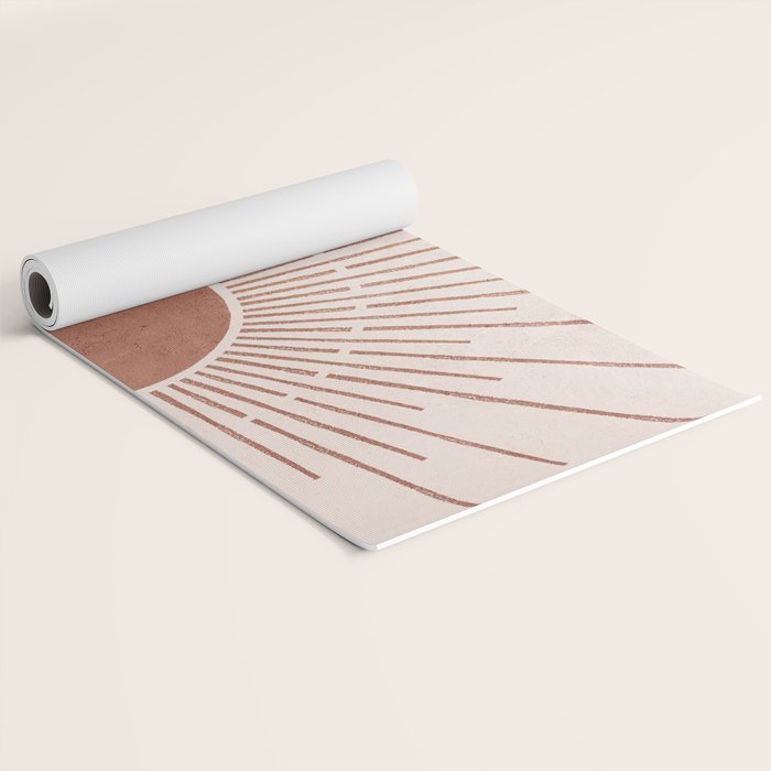 Boho Sun no. 5 Terracotta Yoga Mat Gallery Image 2