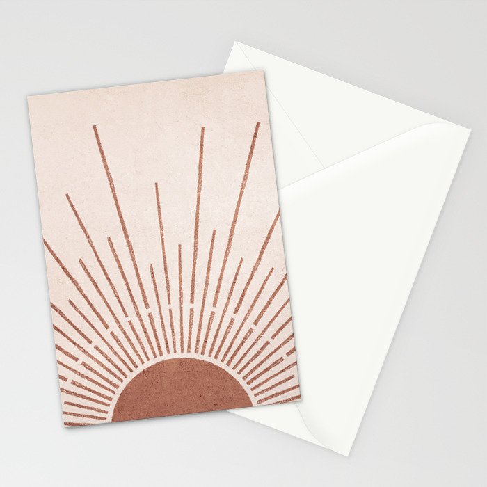 Boho Sun no. 5 Terracotta Stationery Card Gallery Image 2
