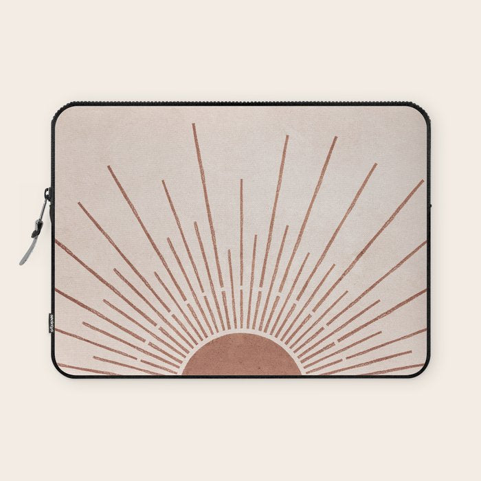 Boho Sun no. 5 Terracotta Laptop Sleeve Gallery Image 1