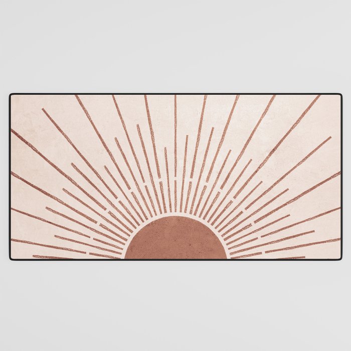 Boho Sun no. 5 Terracotta Desk Mat Gallery Image 3