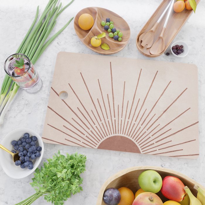 Boho Sun no. 5 Terracotta Cutting Board Gallery Image 2