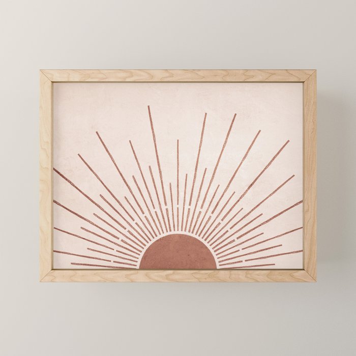 Boho Sun no. 5 Terracotta Mini Art Print Gallery Image 1