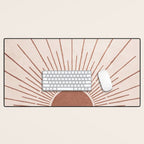 Boho Sun no. 5 Terracotta Desk Mat Gallery Image 1