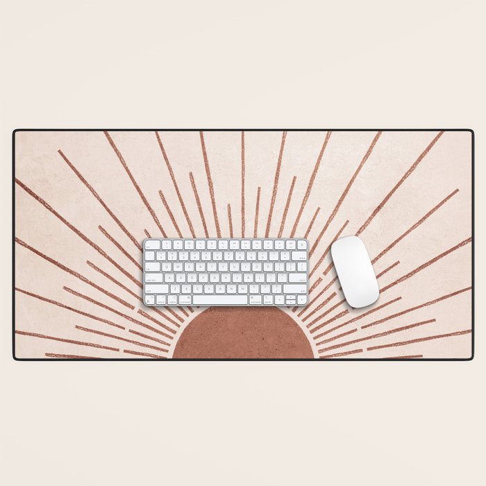 Boho Sun no. 5 Terracotta Desk Mat Gallery Image 1