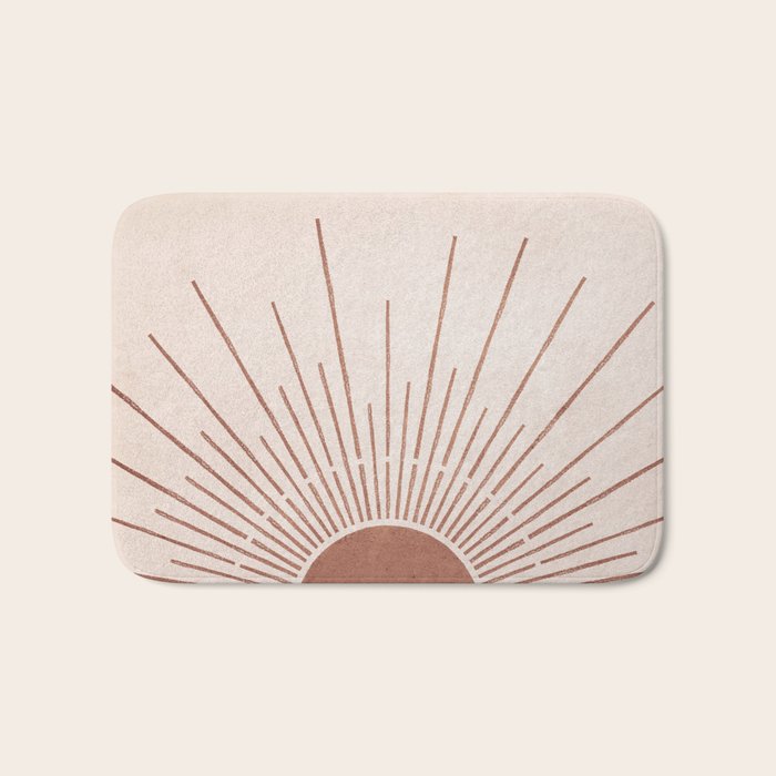 Boho Sun no. 5 Terracotta Bath Mat Gallery Image 1