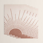 Boho Sun no. 5 Terracotta Wrapping Paper Gallery Image 3