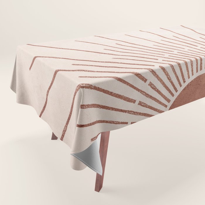 Boho Sun no. 5 Terracotta Tablecloth Gallery Image 1