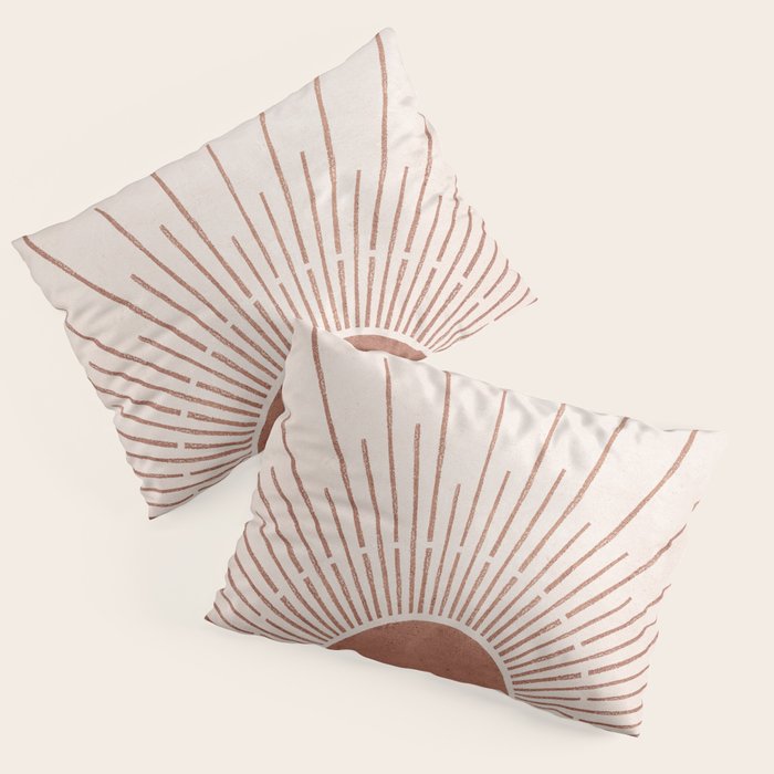 Boho Sun no. 5 Terracotta Pillow Sham Gallery Image 3