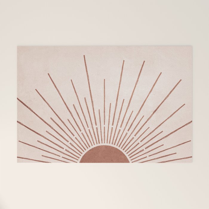 Boho Sun no. 5 Terracotta Welcome Mat Gallery Image 1