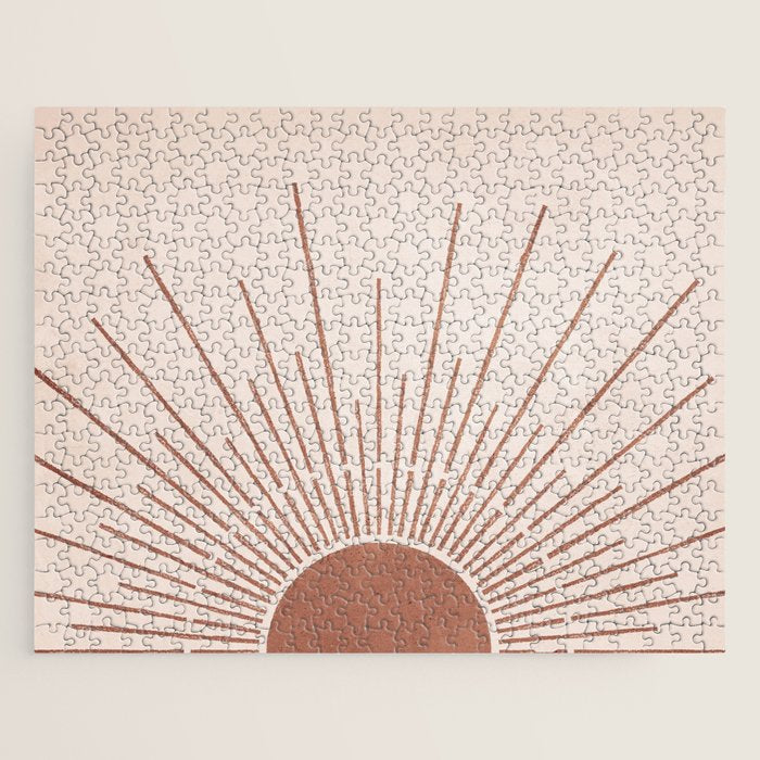 Boho Sun no. 5 Terracotta Jigsaw Puzzle Gallery Image 1