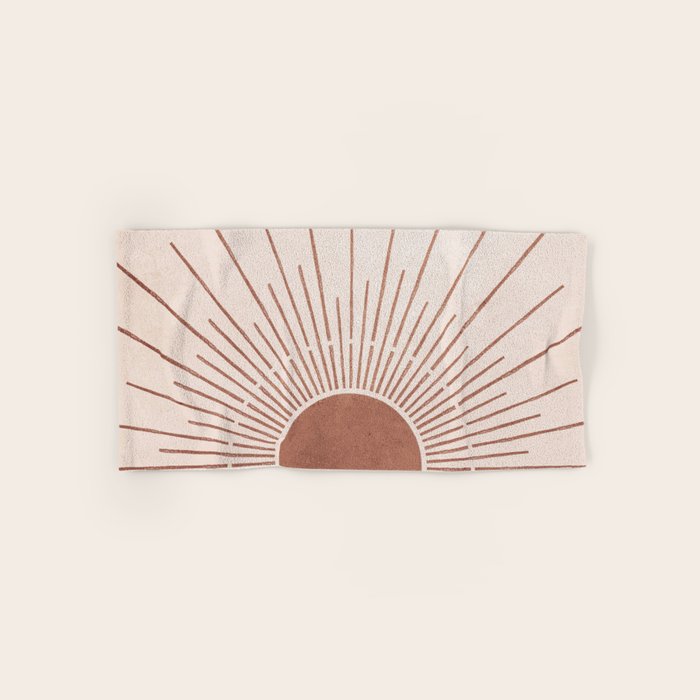Boho Sun no. 5 Terracotta Bath Towel Gallery Image 1