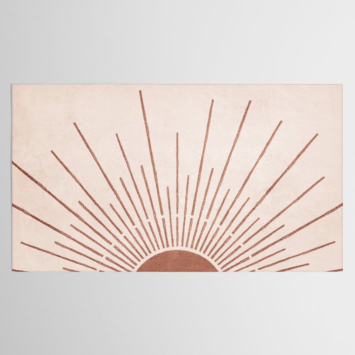 Boho Sun no. 5 Terracotta Tablecloth Gallery Image 2