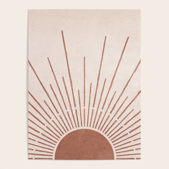 Boho Sun no. 5 Terracotta Poster Gallery Image 4