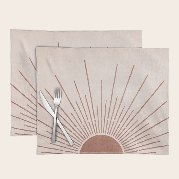 Boho Sun no. 5 Terracotta Placemat Gallery Image 1