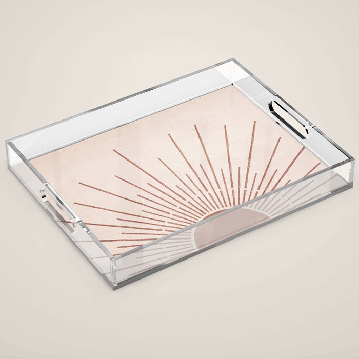Boho Sun no. 5 Terracotta Acrylic Tray Gallery Image 1