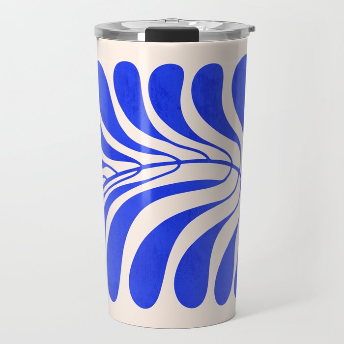 Electrik Blue Ferns: Matisse Edition Travel Mug Gallery Image 1