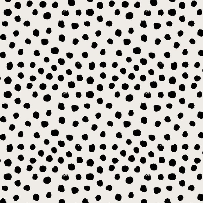 Preppy brushstroke free polka dots black and white spots dots dalmation animal spots design minimal Coffee Mug Gallery Image 2