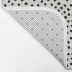 Preppy brushstroke free polka dots black and white spots dots dalmation animal spots design minimal Bath Mat Gallery Image 2