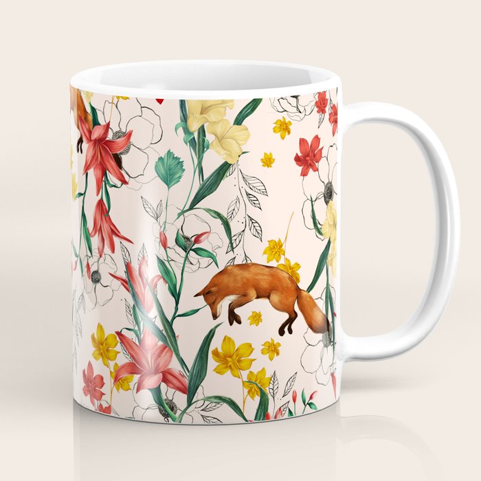 Floral Fox Coffee Mug Gallery Image 1