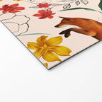 Floral Fox Welcome Mat Gallery Image 2