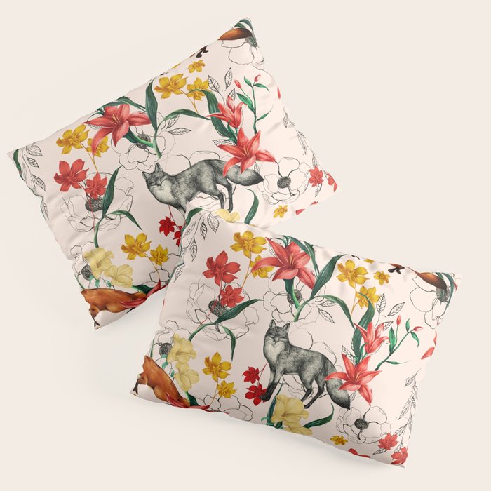 Floral Fox Pillow Sham Gallery Image 1