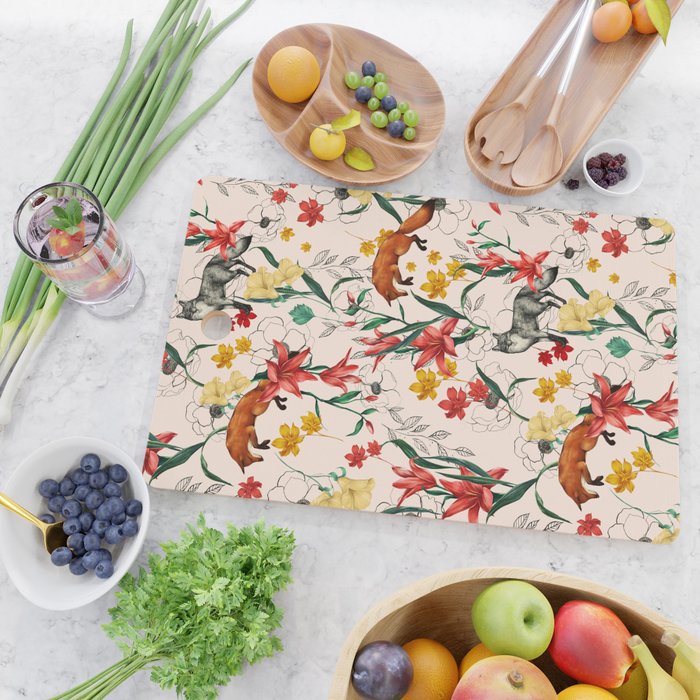 Floral Fox Cutting Board Gallery Image 2
