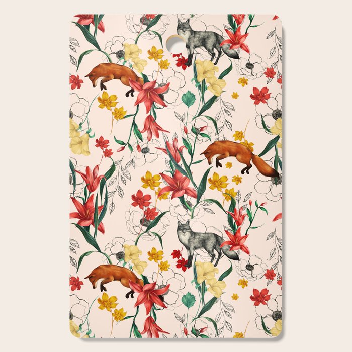 Floral Fox Cutting Board Gallery Image 1