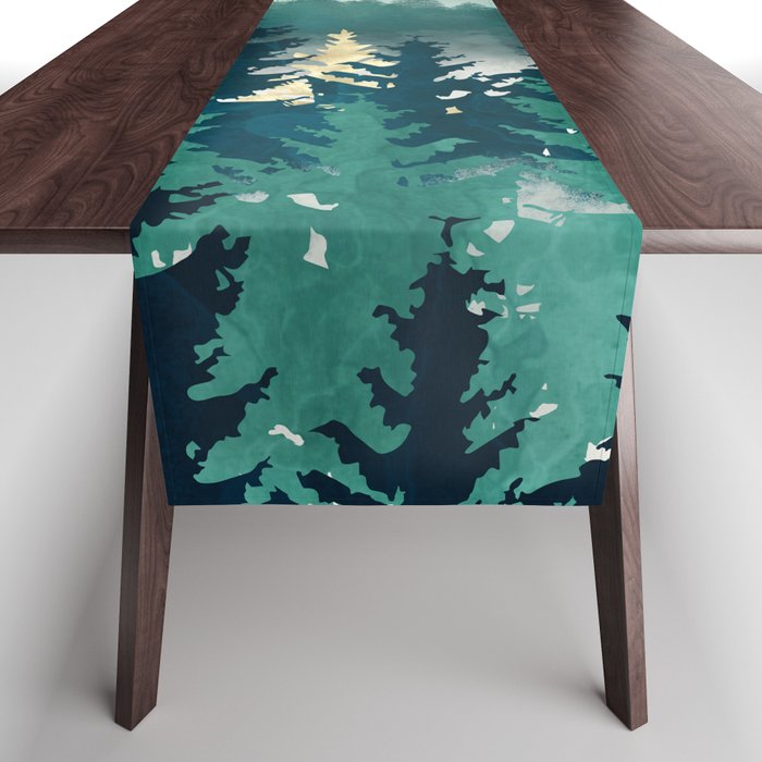 Blue Forest Mist Table Runner Gallery Image 1