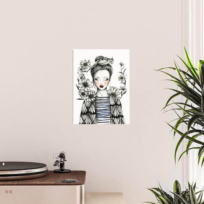 Girl and Bird Poster Gallery Image 2