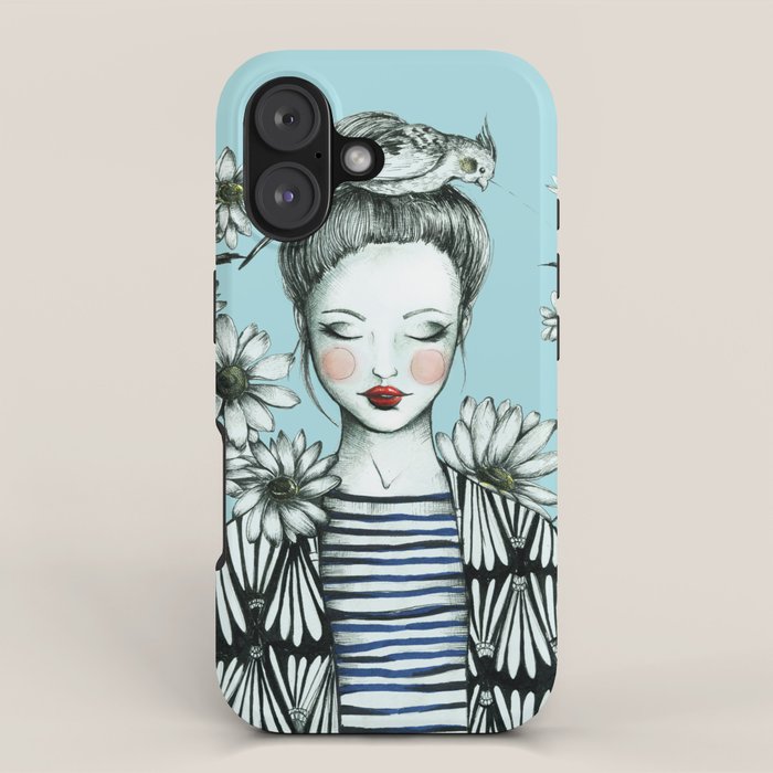 Girl and Bird iPhone Case Gallery Image 1
