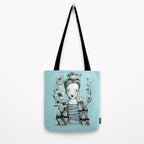 Girl and Bird Tote Bag Gallery Image 2