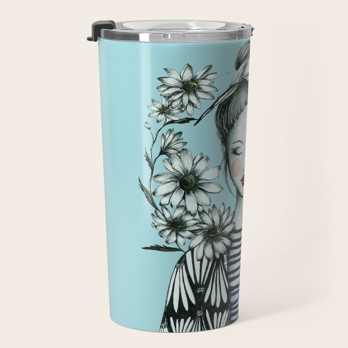 Girl and Bird Travel Mug Gallery Image 3