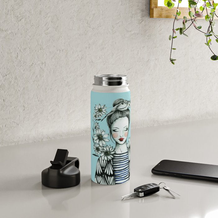 Girl and Bird Water Bottle Gallery Image 5
