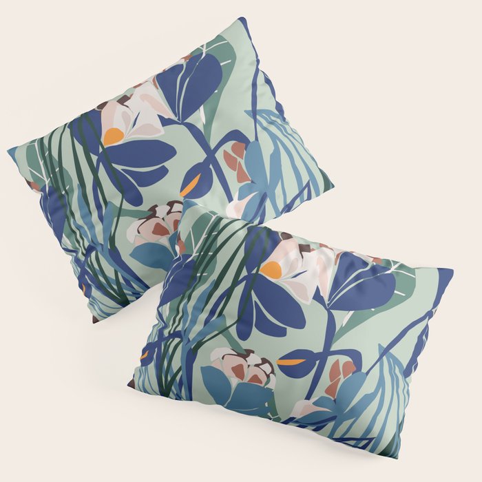 Beauty outside - mint floral Pillow Sham Gallery Image 1