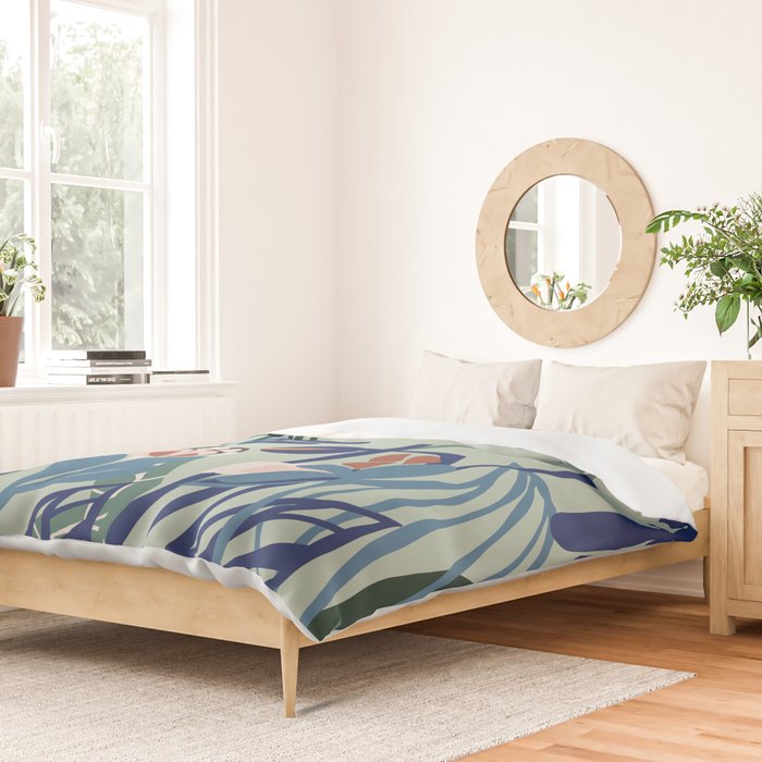 Beauty outside - mint floral Duvet Cover Gallery Image 2