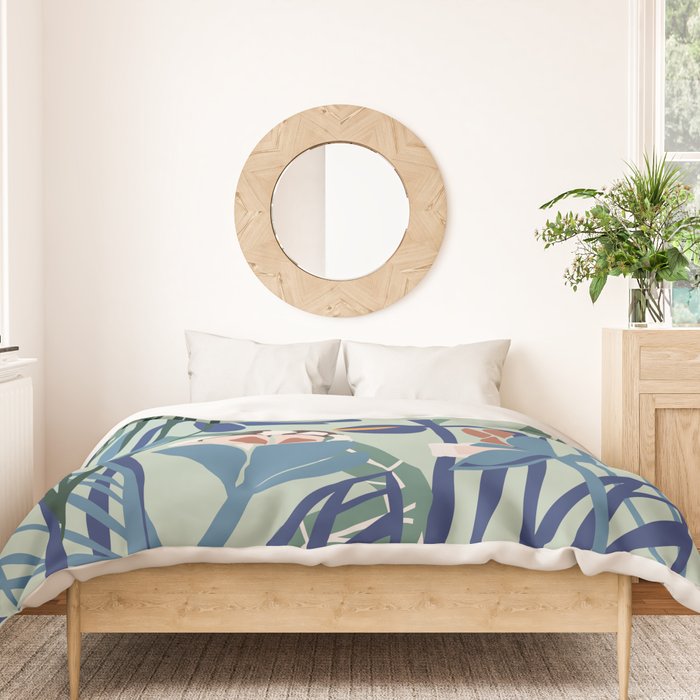 Beauty outside - mint floral Duvet Cover Gallery Image 3